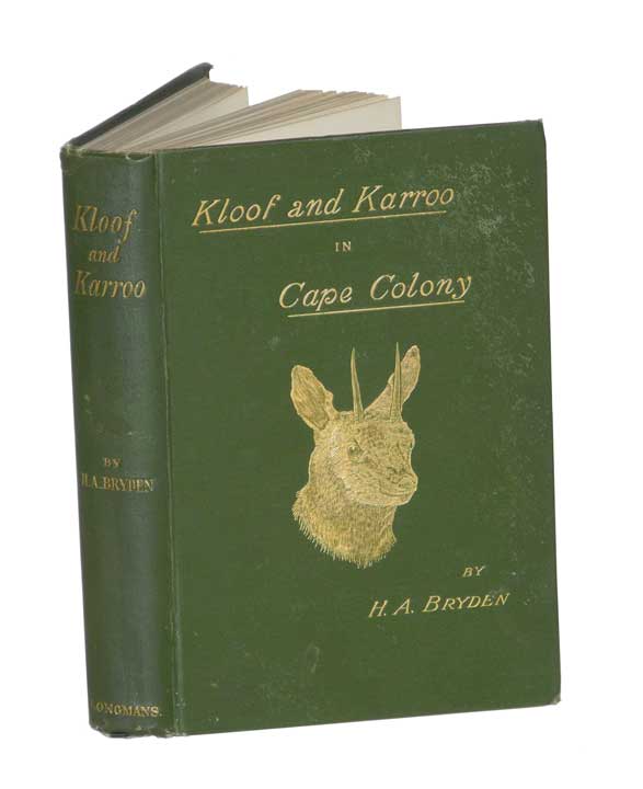 Item #000524 KLOOF AND KARROO: SPORT, LEGEND AND NATURAL HISTORY IN CAPE COLONY; With a notice of the Game Birds, and of the present distribution of the Antelopes and larger game. Bryden H. A.